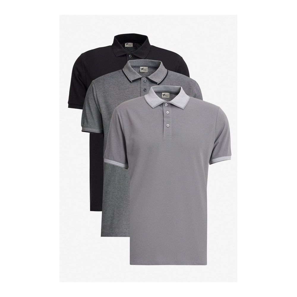 AC&Co / Altınyıldız Classics Erkek Slim Fit 3'lü Polo Yaka Tişört