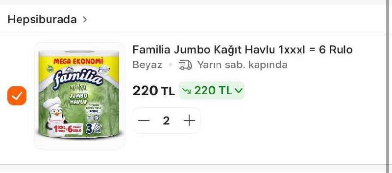 Familia Jumbo Kağıt Havlu 1xxxl = 6 Rulo